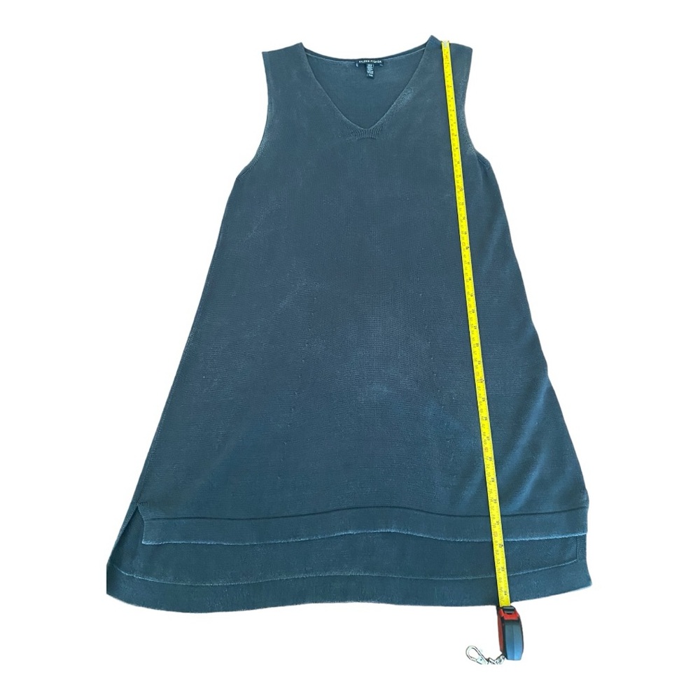 Eileen Fisher Top Sz M Charcoal Tencel Knit Tunic Lagenlook Minimalist Office - Picture 15 of 16